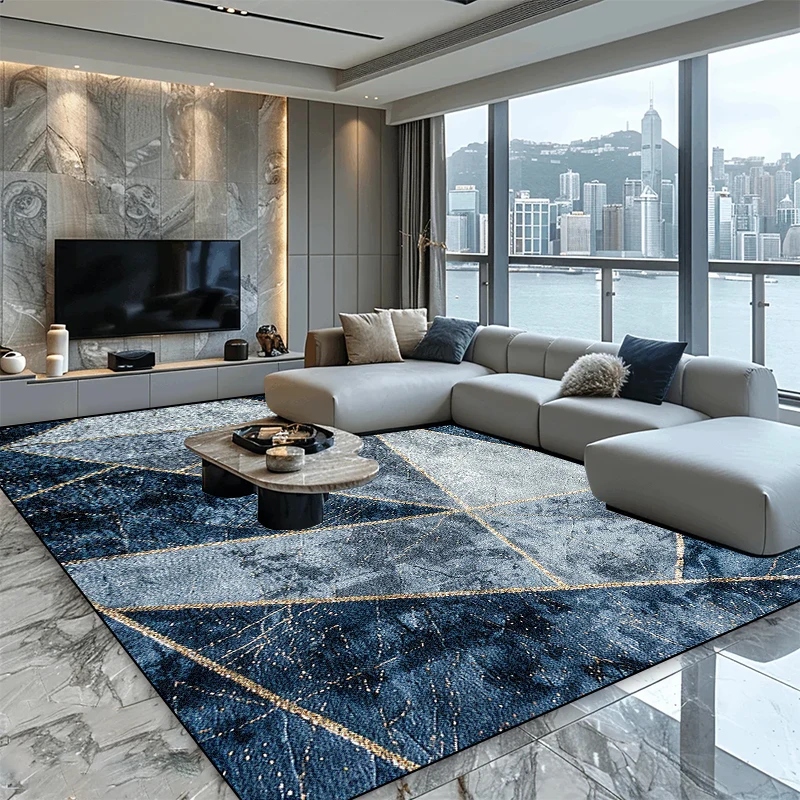 Modern Luxury Large Area Carpet Living Room Decoration Geometry Rug Non-slip Bedroom Lounge Rug Washable Balcony Kitchen Mat 2
