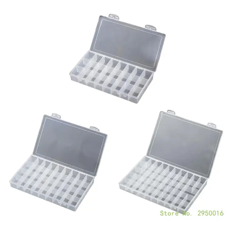 24/36/48 Grids Clear Plastic Organiser Box Beads Storage Container Jewelry Case Paint Storage Container Stackable Case