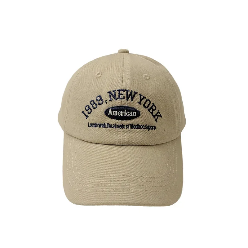 Baseball cap 1989 American retro men's and women's lettered embroidery flat baseball cap
