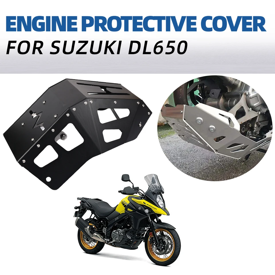 Piastra Allargatrice Per Cavalletto Laterale In Alluminio CNC Per Suzuki DL650 V-Strom 650/XT (2012-2023) - Nero