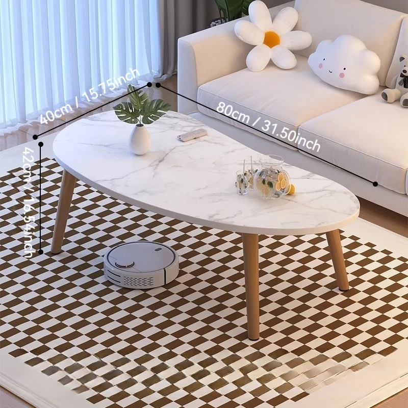 Coffee Table Rental House Small Apartment Small Table Living Room Household Cream Wind Side Table