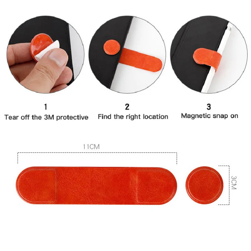 Estojo Portátil Magnético para Apple Pencil Capa hp Touch Pen Manga Adesiva para Tablet Xiaomi Huawei Surface Pro Samsung S-pen - Imagem 5