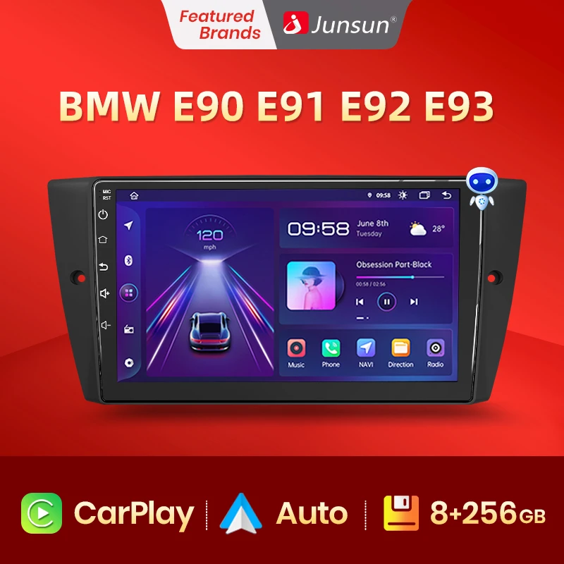 Junsun カーラジオv1pro 8g 128g Android Gps 2 Din メディアプレーヤー 車用bmw 3シリーズ E90 E91 E92 E93 Car Multimedia Player Aliexpress
