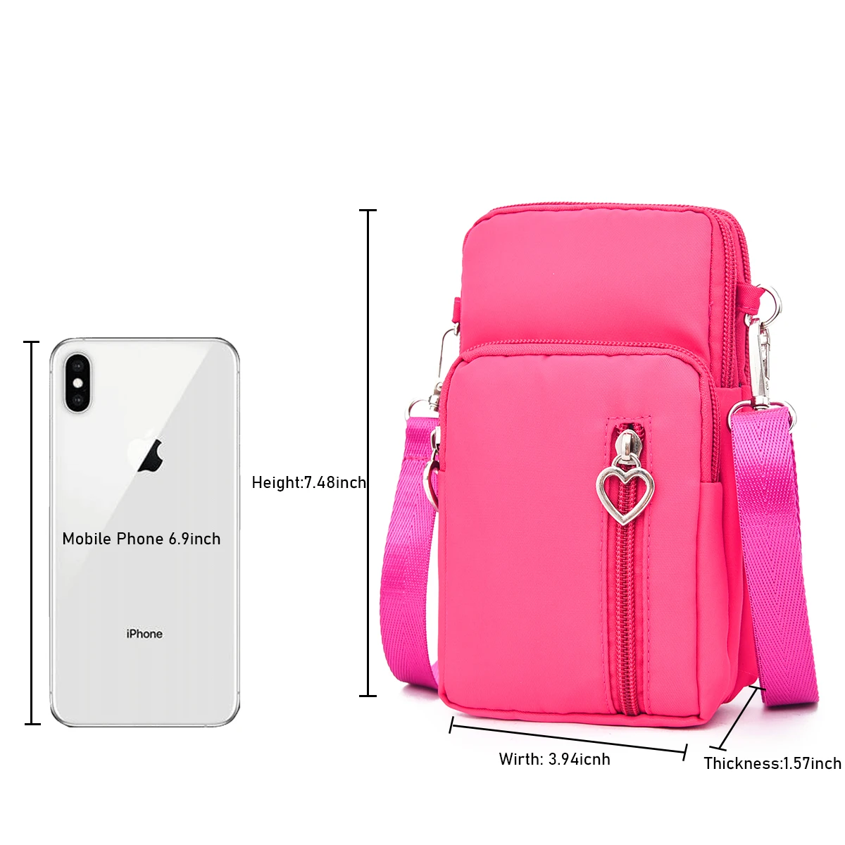 Universal Mobile Phone Bag For Samsung/iPhone/Huawei/HTC/LG Case Wallet Outdoor Sport Arm Purse Shoulder Bag Women Phone Pouch