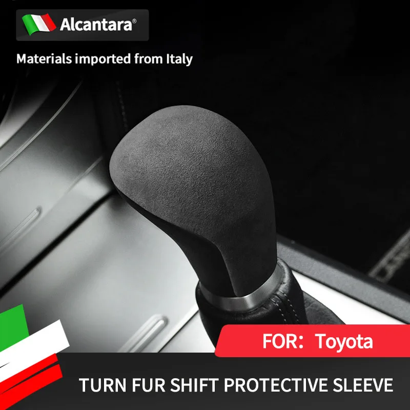 

For Toyota Highlander Prado Land Cruiser 2010-IN Alcantara Suede Car Styling Gear Shift Knob Headle Strip Covers Trim Sticker
