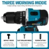 Gisam 13mm 35+3 Torque Brushless Electric Impact Drill Cordless Drill Electric Screwdriver Power Tools For Makita 18V Battery 6