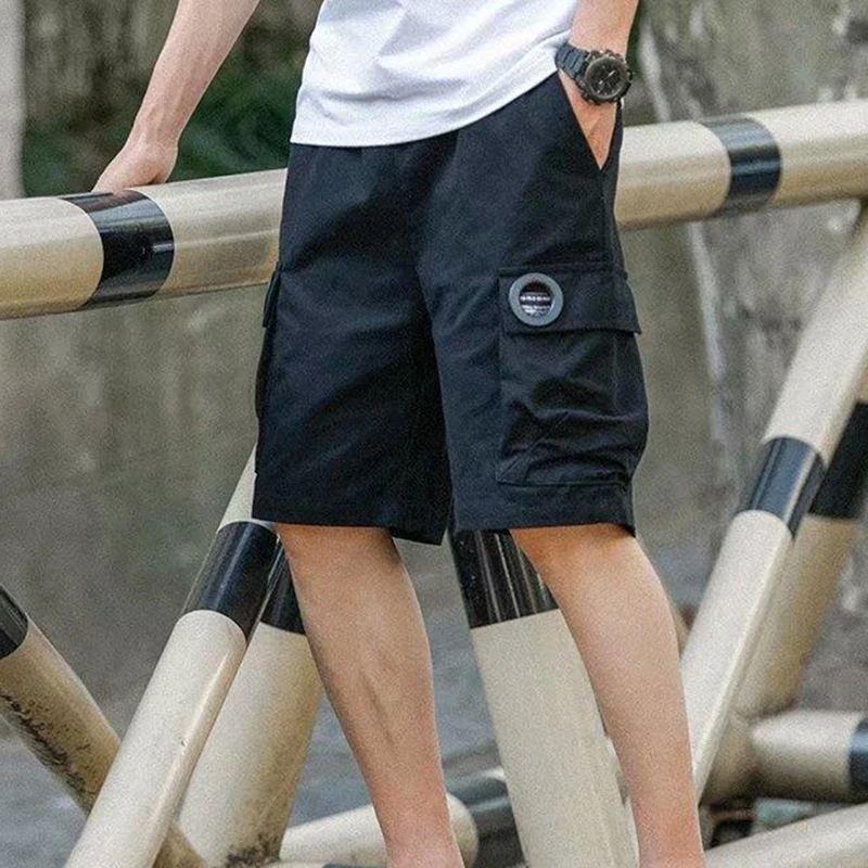

Work Shorts Men's Trendy Summer Loose Korean Version of The Casual Function Wind Boys Five-Part Trousers
