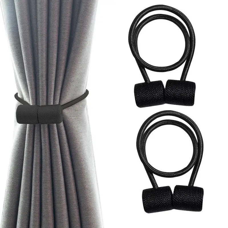 Magnets Curtains Clamps 2Pc Curtain Holder Tieback Magnetic Clips Hanging Balls Tie Back Window Draperies Accessories curtain clips curtain accessories curtain tiebacks magnetic curtain hook