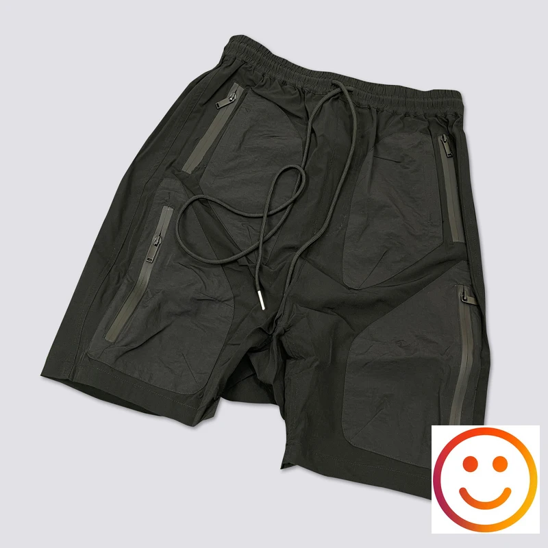 

Multi Zipper Pockets UNDERMYCAR Nylon Shorts Waterproof Breathable Drawstring Shortpant for Men Women