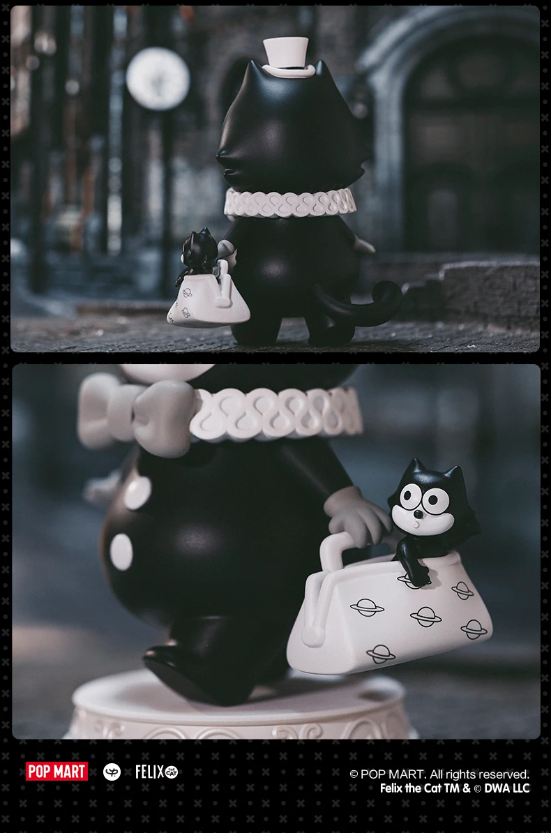 Pop Mart Felix The Cat Pucky 16 см ПВХ кавайная экшн-фигурка из