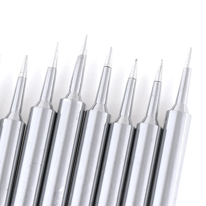 Soldering Iron Solder Iron Kit Soldering Iron Tips 6/10pcs/Set Pure Copper Lead Free Soldering Iron Tips 900M-T Welding Head For 936 937 Soldering Station Tool Kits