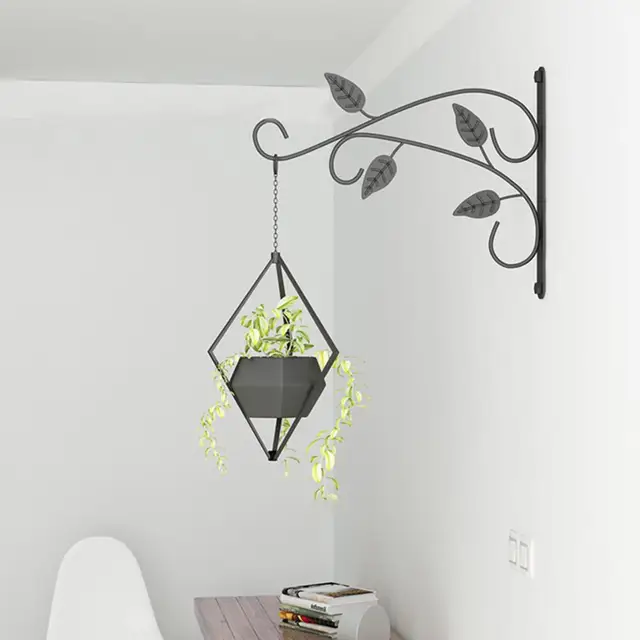 Függő Konzol Falra Szerelt Stabil Virágcserép -Horog Finom Fali Erős Csapágykapacitás Retro Vas Növények - Image 5