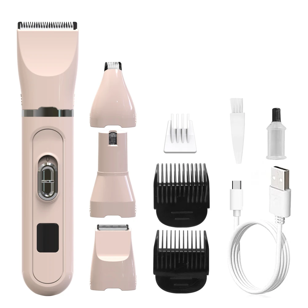 

Professional Pet Hair Trimmer Multi-Functional Dog Cat Hair Clipper 4-In-1 LCD Display Dog Grooming Hairdresser