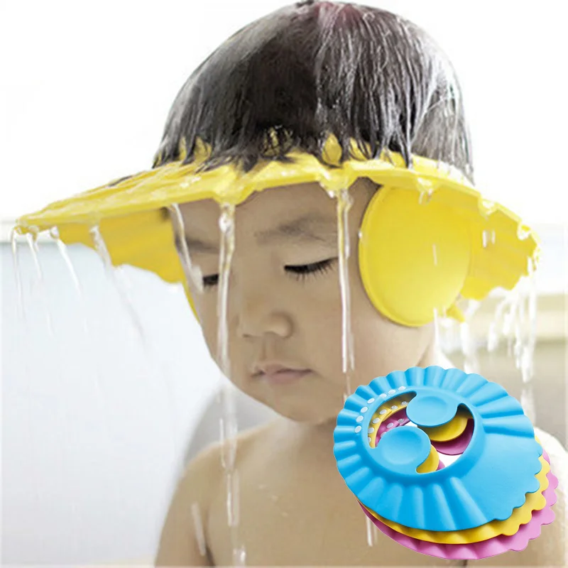 Baby Shampoo Cap Adjustable Childrens Shower Hat Waterproof Kids Bath Visor Cute Infant Wash Hair Shield for Eye Protection hair wash hat hair wash shield shampoo shower cap