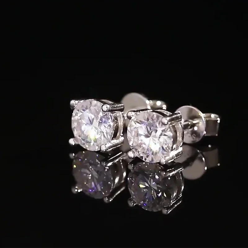 Moissanite Earrings Close-up Detail