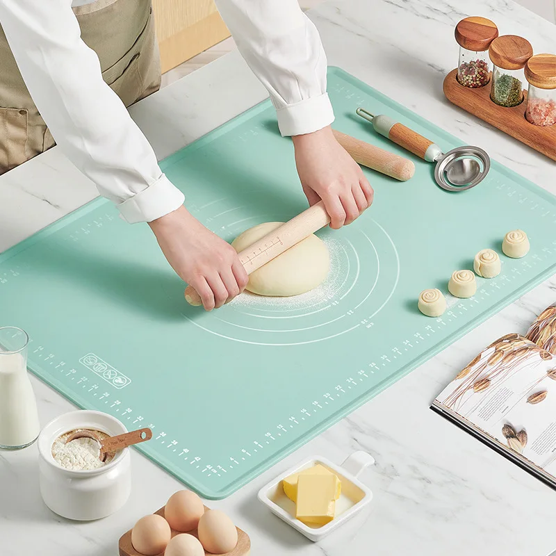 Kitchen Silicone Pad,Large Non Slip Non Stick Silicone Pastry Mats Baking  Mat for Rolling Out Dough for Home Kitchen Bread Shop