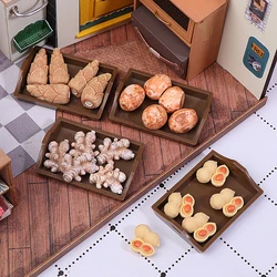 6pcs/set(5pc vegerable+1pc tray) Dollhouse Simulation Vegetable With Tray Miniature Kitchen Food Decor Dolls House Accessories