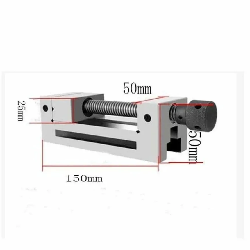 연마기 수동 플라이어 나사 타입 공구 메이커, QGG50, 2 인치 플랫 바이스 오프닝 65mm, 밀 공구 연마기, 1 개