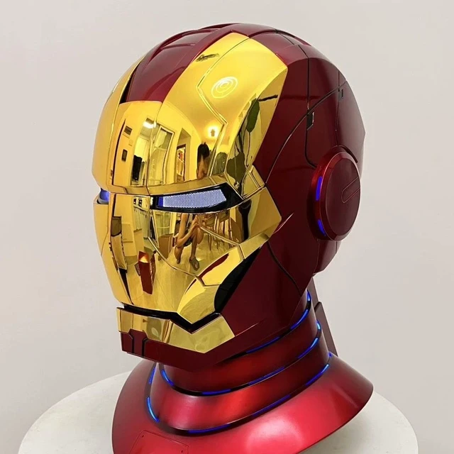 Marvel – casque Iron Man 1:1 Mk5, yeux à commande vocale, avec casque or  clair, modèle électrique, jouets pour adultes, cadeau d'anniversaire -  AliExpress