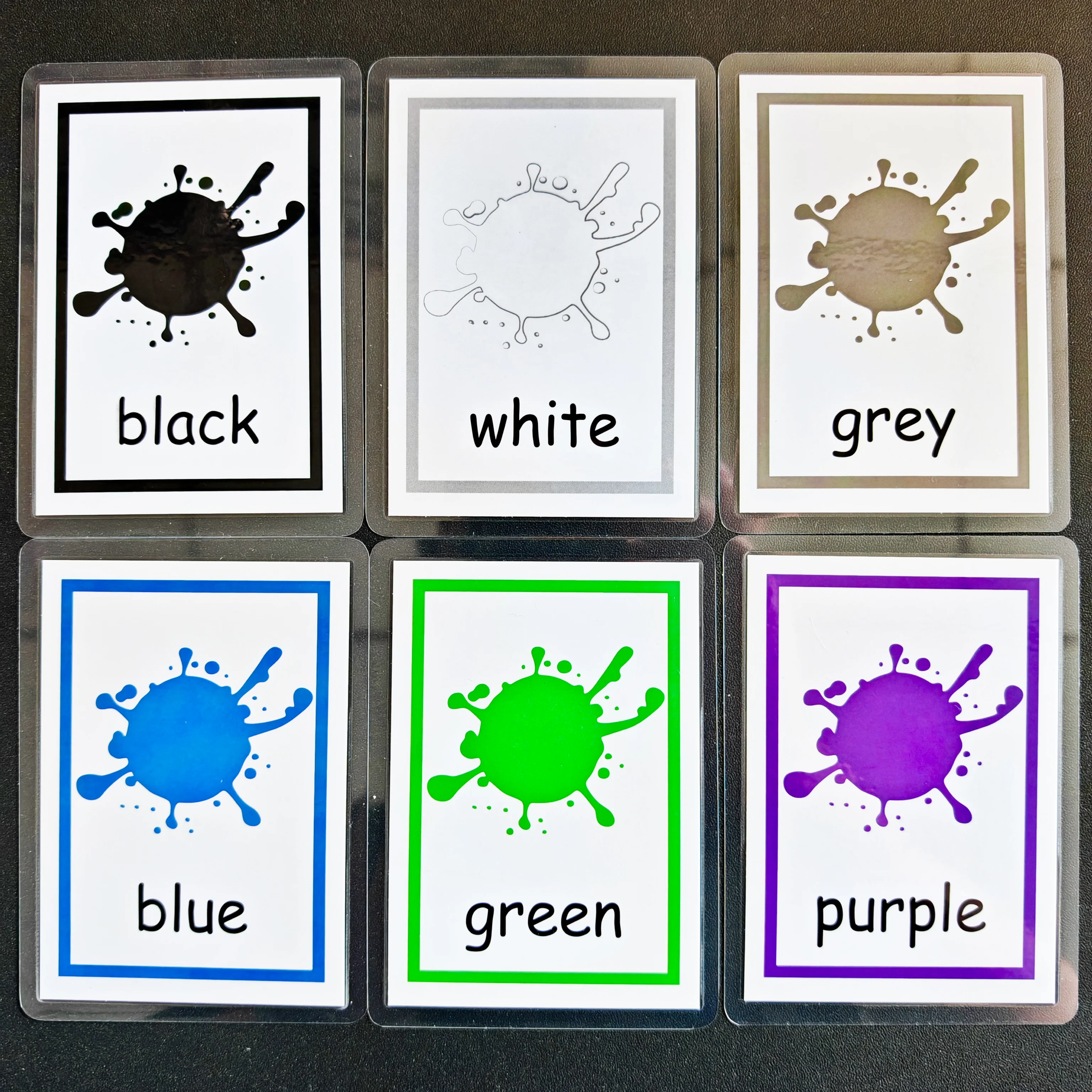 Montessori Baby Learning Card Color Cognition Cartoon English Flash Cards for Children Kids Funny Memory Exercise Game 4