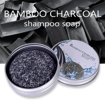 헤어 케어 샴푸 비누, 두피 손상 없음, 대나무 숯 허브, He Shouwu Ganoderma Lucidum, 검은 머리 비듬 제거