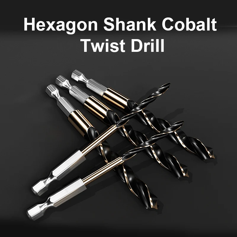 drill bit set Newshark hex shank twist wood metal hole cutter core drilling tool cobalt 2 3 4 5 6 7 8 9 10 12mm HSS