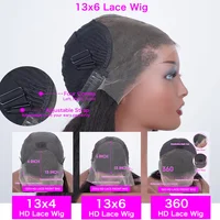 Perruque Lace Front 13x6 Lisse Baguette 30-40 Pouces, Perruques Lace Front en Cheveux Humains pour Femmes, Perruques Brésiliennes 13x4 Sans Colle en Cheveux Humains 6