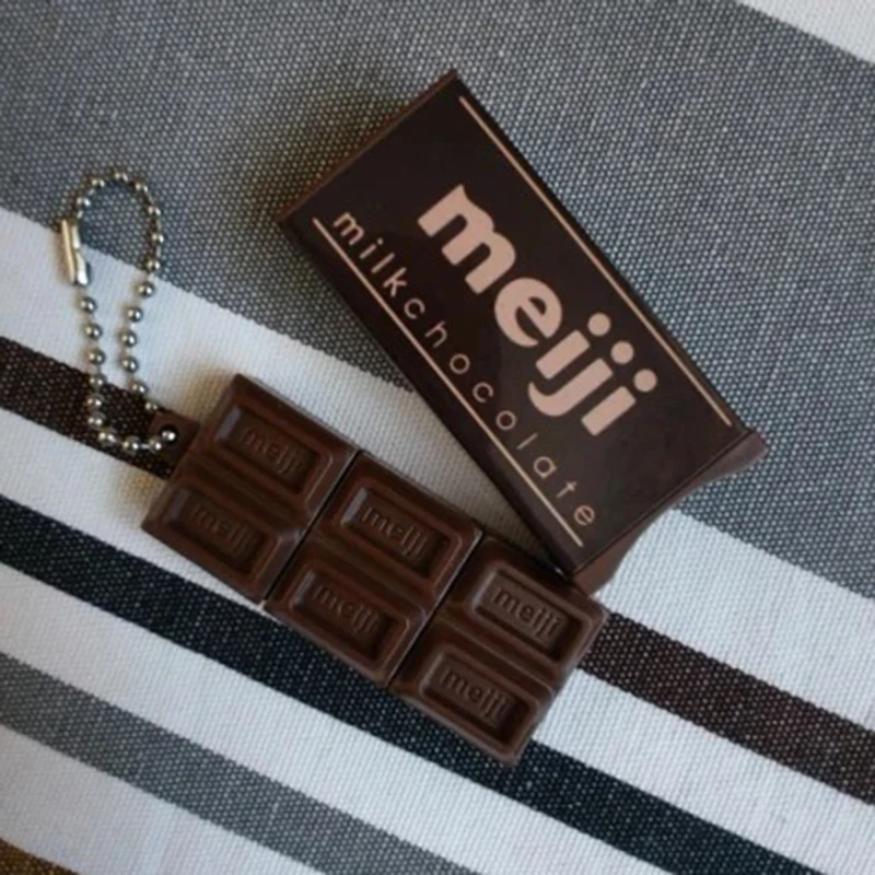 Hot Japanese Style Simulated Meiji Chocolate Fidget Toy Bendable Snap Stress Relief Keychain Pendant Creative Gift S Image 12