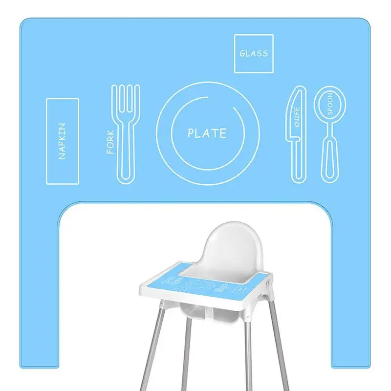 

Baby High Chair Placemat Non-slip Silicone Food Mat Finger Foods Placemats For Toddlers And Babies Easy To Clean Food-safe