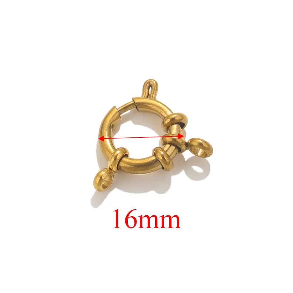 4pcs Stainless Steel Round Spring Clasps For Jewelry Making Lobster clasp Connectors DIY Necklace Bracelet Jewelry Findings