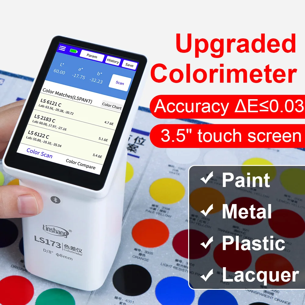 Portable Colorimeter Digital LS173 D/8&deg; Professional Linshang Color Measuring Device for Car Paint