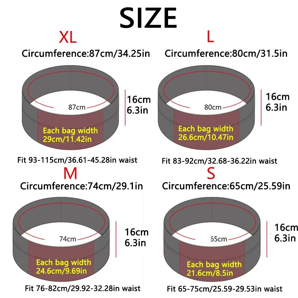 Tablet Fanny Pack, Elastic Close-fitting Large Capacity Belt Bag, Travel Anti-theft Bag, Mobile Phone Bag
