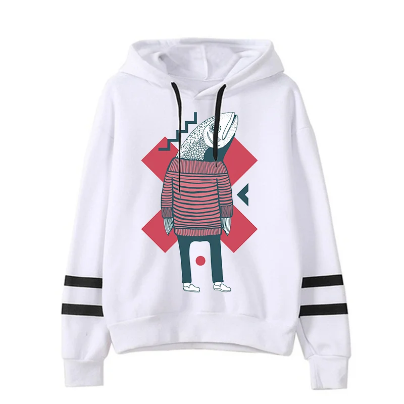 Autumn Winter Men's and Women's Hoodies Fun Print Casual Sweatshirt Designer Clothing Salty Fish Graphic Hoodies Y2K Streetwear