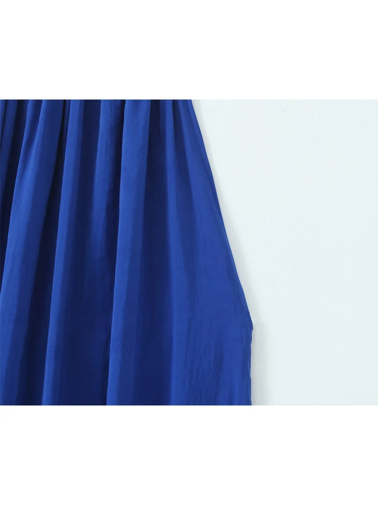 TFMLN Women's Sexy Halter Lace-up Dress Backless Elegant Party Long Dresses Summer Solid Sleeveless Beach Vacation Midi Dress