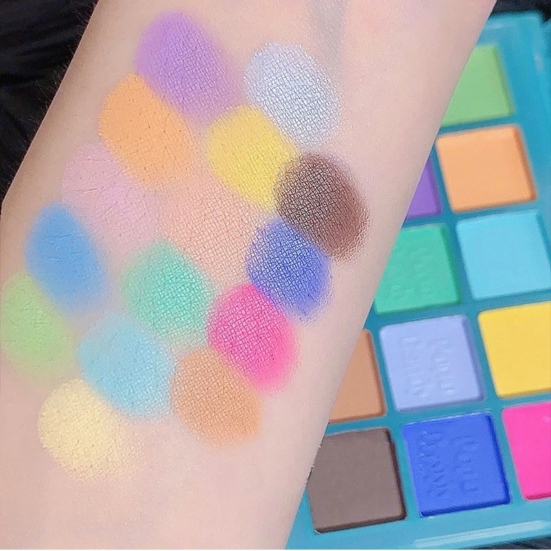 15 Colors Pastel Eyeshadow Palette Neon Pigments Long-lasting Waterproof Matte Eye Shadow Palette