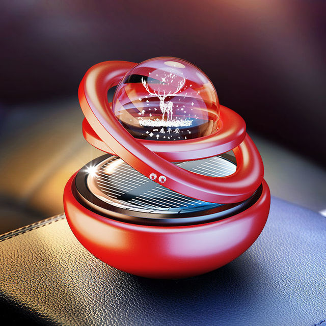 Perfume Ornaments Solar Double-ring Suspension High-end Car Creative High-end Interior Decoration Center Console