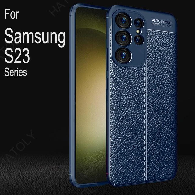 For Samsung Galaxy S23 Ultra Case Samsung S23 S22 S21 Ultra Plus Cover Soft  Silicon Rubber Bumper Leather Case Samsung S23 Ultra - AliExpress
