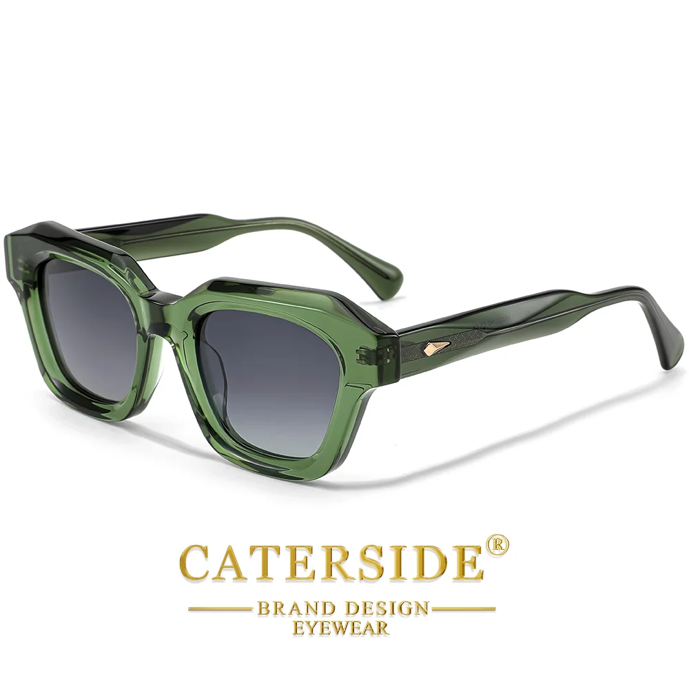 CATERSIDE Retro Herren Modische Polarisierte Sonnenbrille Acetat Rahmen Frauen Reise Partys Urlaub Geschenke Essential Gläser UV400 – Detail 8