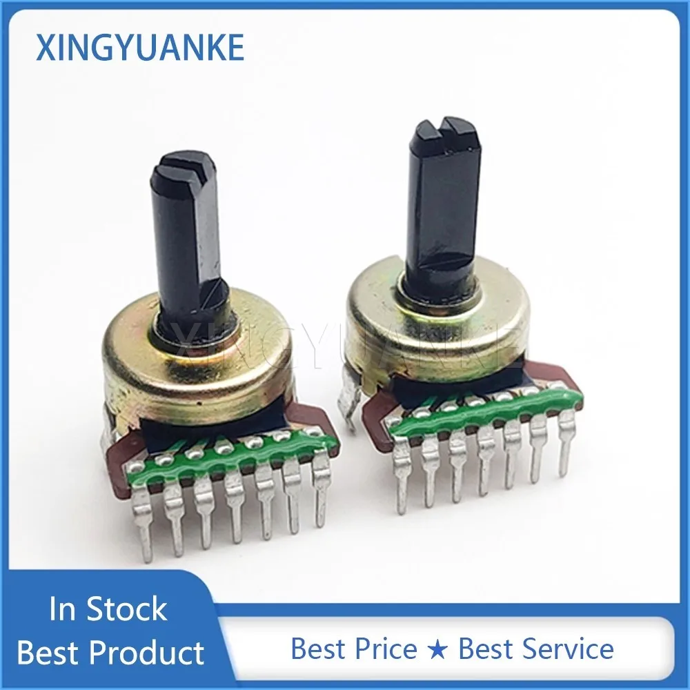 1PCS 161 Type A50K A503 Dual Channel Power Amplifier Volume Rotary Potentiometer Vertical 7 Pin Shaft Length 15MM rotary potentiometer adjustable resistor