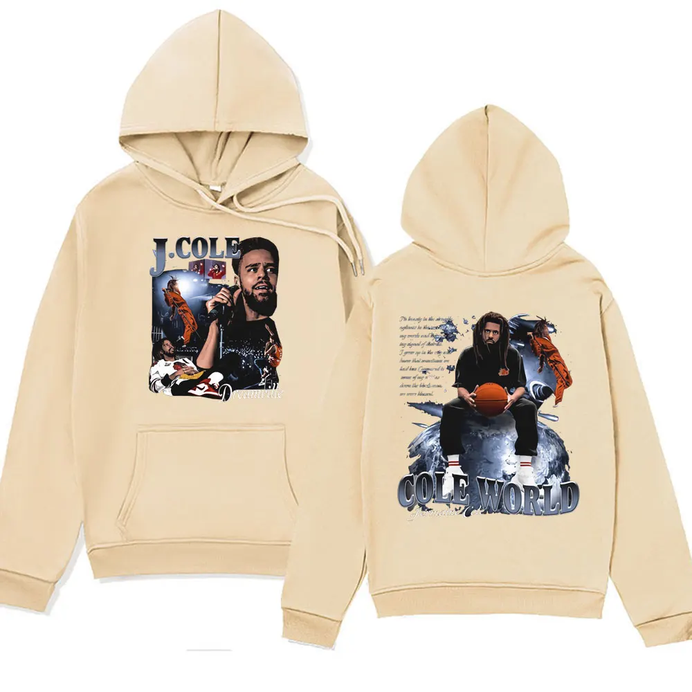 Rapper J Cole World Graphic Printed Hoodies Men Women's Punk Hip-hop Sweatshirts for Spring Oversized Tracksuit Hoodie Pullover