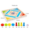 Wooden Multiplayer Bouncing Chess Children's Tabletop Games Parent-Child Interaction Multifunctional Flight Chess Toys 5
