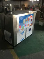Machine commerciale de barre de crème glacée, fabricant de sucettes glacées, acier inoxydable 304, Popsicle, 4 moules, exécutif 3