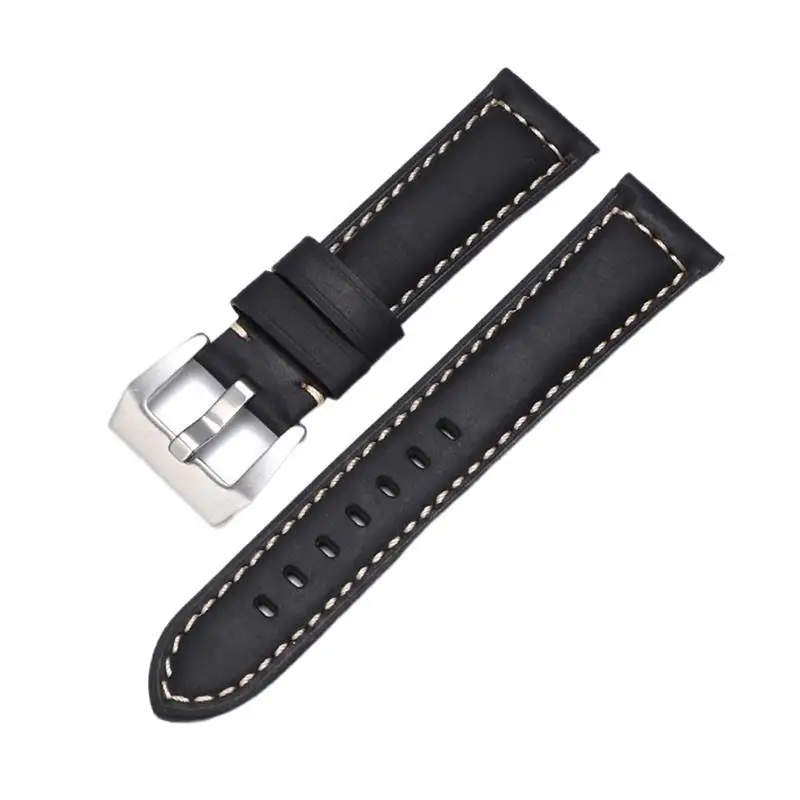 

FKMBD Genuine Leather Watch Band for Panerai Cowhide Crazy Horse Strap Men Bracelet Smooth Watchband 20mm 22mm 24mm 26mm