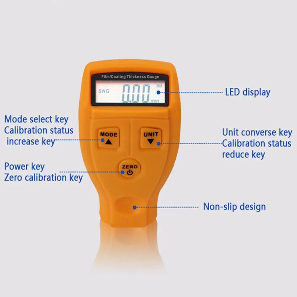 YOUZI ABS GM200 Automotive Painting Thickness Tester Digital Lcd Display Auto Film Coating Thickness Gauge Meter,paint coating meter,paint thickness gauge,thickness gauge