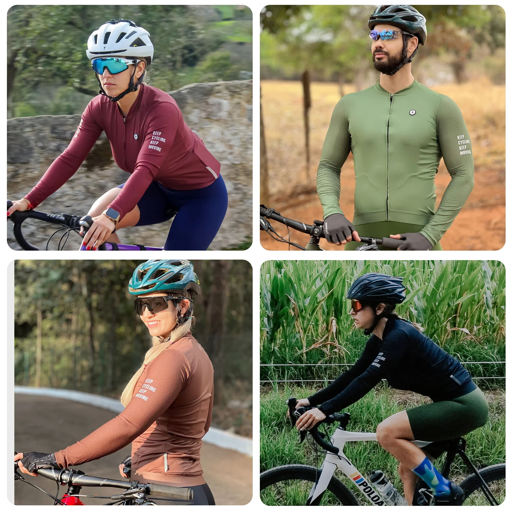 Cycling Jersey Slim Fit SPF 50+ Men Women Long Sleeves Breathable DAREVIE bike cycling jersey