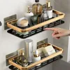 Non perforated Bathroom Shelf Floating Shelf for Wall Shelves Shower Hardware Bathroom Corner Shelf wall storage rack 3
