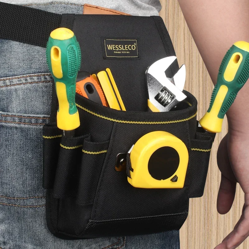 

Tool Pouch Bag For Men Heavy Duty Detachable Waist Bag For Screwdriver Pliers Carpenter Electrician Woodworker Construction