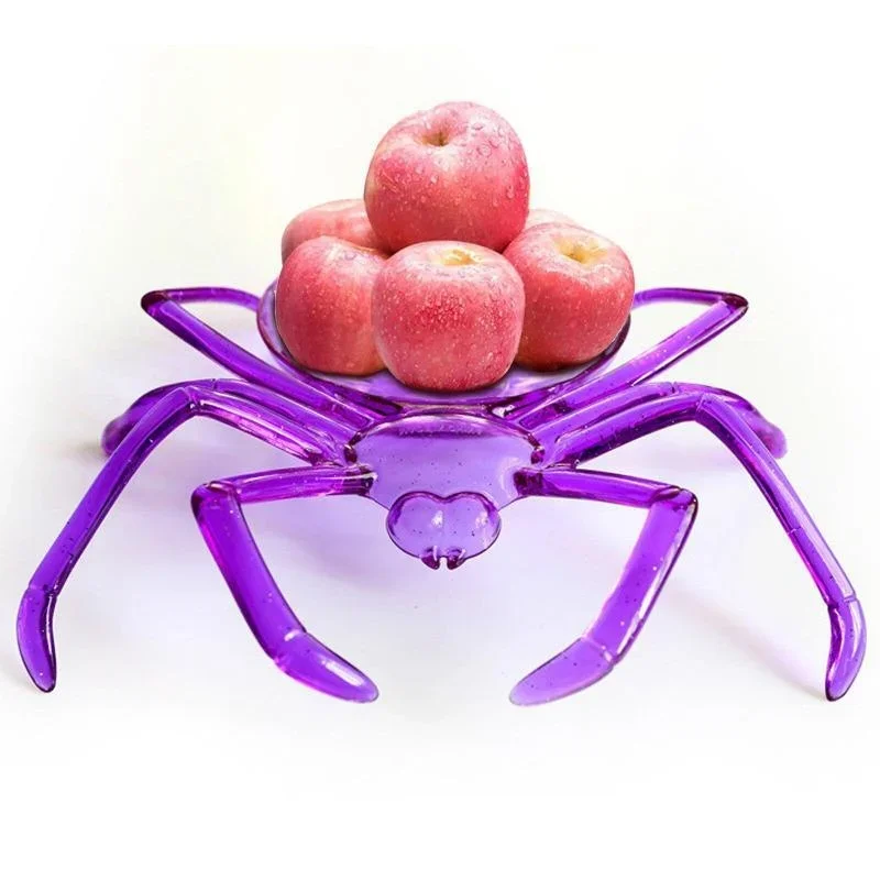 Colorful Spider Shaped Fruit Tray Halloween Spider Candy Cookie Storage Tray Bar Festival Halloween Decoration Candy Bowl