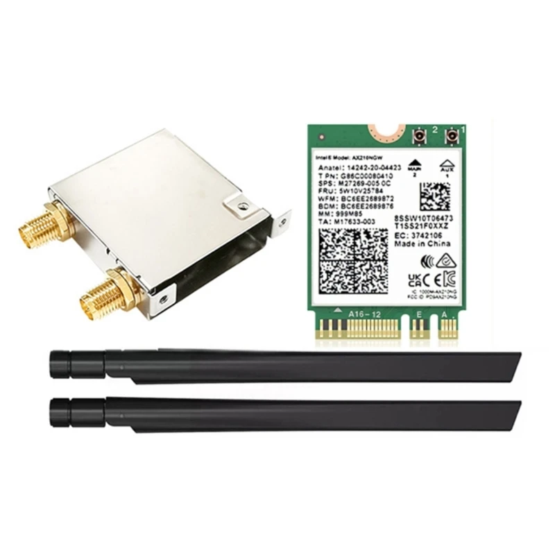 

Сетевая карта WiFi 6E AX210NGW Mini PCI-E Wifi6e Bluetooth-совместимая карта 5.2