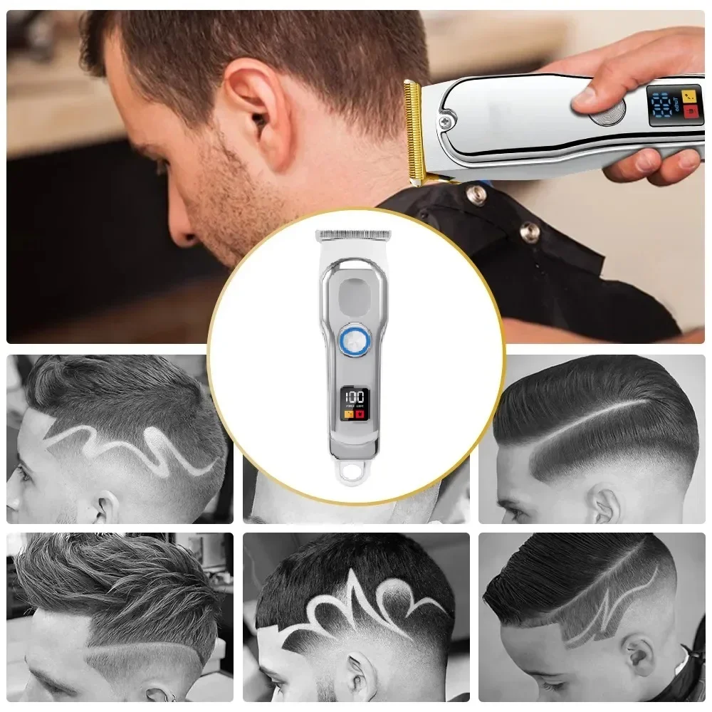 ماكينة قص الشعر الكهربائية الاحترافية القابلة لإعا...